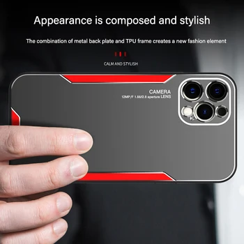 Prabanga Electroplated Metalo Aikštėje Parama Telefono dėklas Skirtas iPhone 11 12 Pro X XR XS Max 7 8 6 Plius Mados Kietas, Minkštas Viršelis