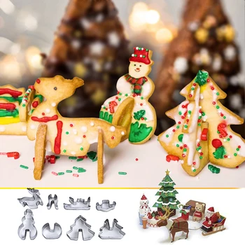 Praktinių Kalėdų Gyvūnų Formos Nerūdijančio Tortas Dekoravimo Priemonės, Kepant Sausainius Ir Slapukus, Pelėsių Cookie Cutter Bakeware Virtuvė