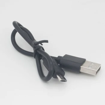 Pratęstas burną 30cm 1A nacionalinį standartą, vario mobiliojo telefono įkrovimo kabelis juoda balta su USB, Android Mcrio V8 duomenų įkrovimo kabelis