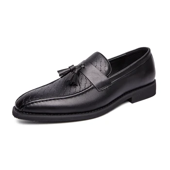 Prekės vyriški batai pavasario ir rudens mados asmenybės atsitiktinis komfortą paprastas prabangos aukštos padėti tingus batų be nėrinių