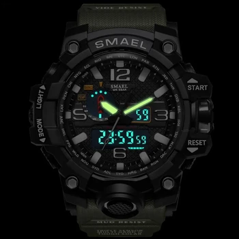 Prekės Vyrų Sporto Laikrodžiai Dvigubas Ekranas Analoginis Skaitmeninis LED Elektroniniai Kvarciniai Laikrodžiai Vandeniui Plaukimo Karinės Žiūrėti