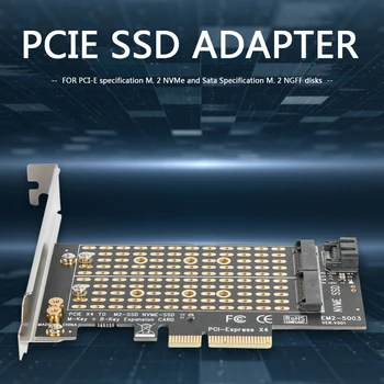 Pridėti Korteles PCIE į M2/M. 2 Adapteris SATA M. 2 SSD PCIE Adapteris NVME/M2 PCIE Adapteris SSD M2 SATA PCI-E Card Klavišą M +B Raktas