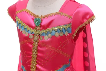 Princesė Aladdin Bamblys Mergina Jazminų Dress Helovinas Mergina Jazminų Kostiumas Su Apsiaustu Karnavalas Šalies Drabužių Veiklos Kostiumas