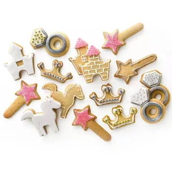 Princesė Magic Wand Kepimo Formą Kepimo Pyragai, Bandelės, Įrankius, Daugkartinio Naudojimo Kepimo Įtaisus Cookie Cutters Virtuvės Kepyklų Minkštas Priedai