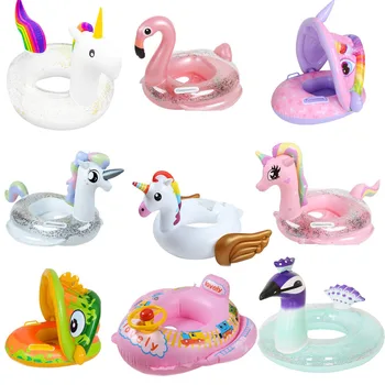 Pripučiami Flamingo Vaikams, Kūdikių Maudynių Žiedas Vasaros Beach Party Baseinas Žaislai Plaukimo Ratas Baseinas Plaukti Sėdynės Priedai
