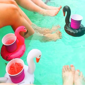Pripučiami Flamingo Vienaragis Swan Baseinas Plaukti Žaislai Gerti Plaukti Puodelio Laikiklis Plaukimo Žiedas Šalies Paplūdimio Žaislai Vaikams, Suaugusiems