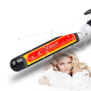 Profesinės Baltos spalvos LCD Hair Curler Reguliavimas Temperatūros Curl Plaukų Garbanoti Lygintuvai Lazdelė Roller Plaukų Formavimo Priemonės Dropshipping 20