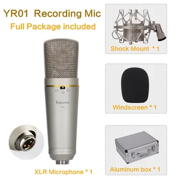 Profesinės XLR įrašų Studija Mikrofonas Su 48V Phantom Power Namų Įrašymo Studijoje