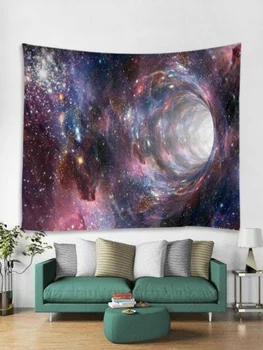 Psychedelic Kosmoso Planetos Gobelenas Žvaigždėtas Dangus, Visata Gobelenas Sienos Kabo Kraštovaizdžio Gobelenas Namų Puošybai Miegamasis 95x73cm