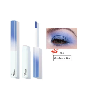 Pudaier mėlynos spalvos eyeshadow kremas grandient versija moterų kosmetikos makiažas, ilgalaikis, vandeniui matinis skysti šešėliai PD123