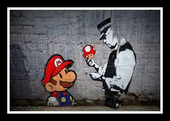 Puikus JL Banksy Grafiti Šiuolaikinio Meno Gatvės Meno Klasikinio Filmo Plakatas Sienų Lipdukai