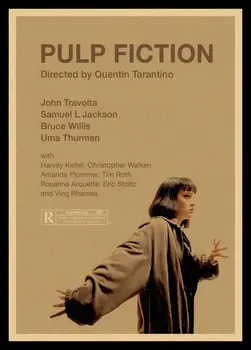 Pulp Fiction Retro Nostalgija, Klasikinis Senosios Filmo Plakatas Kraft Popieriaus Siena Lipdukas Baras, Kavinė Namų Kambario Dekoro