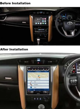 PX6 Android 9.0 4+128G Tesla Stiliaus Automobilio Radijo Toyota Fortuner 2016-2019 GPS Navigacija Stereo Recoder Galvos Vienetas DSP Carplay