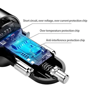 QC 3.0 Greitai Įkrauti Automobilio Įkroviklis, 3 USB jungtys Cigarečių Šviesos Universalus Adapteris 12V/24V 5V Įvesties Išvesties Maitinimo Adapteris Automobilių Produktus
