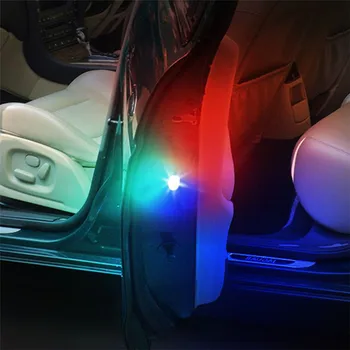 QHCP Automobilio LED Durų Atidaryti Įspėjamieji Žibintai Sveiki Dekoro Lempos Juostelėmis, Stabdžių Galinis Susidūrimo Saugos Signalizacijos Šviesos Universalūs Priedai