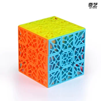 QiYi DNR Plokštumos Įgaubtas 3x3x3 Magic cube Stickerless 3x3 Speed Cubing Profesionalus Žaidimas Puzzle Žaislai Vaikams