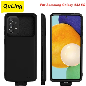 QuLing 5000Mah Samsung Galaxy A52 5G Baterija Atveju A52 Baterijos Kroviklis Banko Galia Atveju, Samsung Galaxy A52 5G Baterija Atveju