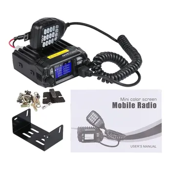 QYT KT-8900D Quad Band Automobilį Judriojo Radijo ryšio 2 būdu radijo Quad Ekranas Mini Automobilių radijo 25W Walkie talkie radijo stotele su Maitinimo šaltinis