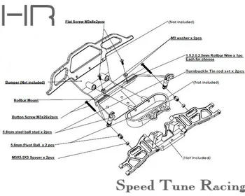 Radijo kontroliuoti RC Priekiniai ir galiniai linguoti baras rinkinys už trax Slash 2WD galimybė atnaujinti dalys