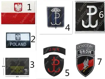 Rainbow Six R6 Lenkija GROMEmbroiderey Taktinis Karo Pleistrai Emblemos Kovoti Su Emblema Aplikacijos Drabužių
