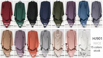 Ramadanas Eid Malda Drabužis Ilgai Khimar Islamas Moterų Hijab Šalikas Wrap Rankovių Viršūnes Abaja Jilbab Abayas Musulmonų Arabų Niqab Hijabs