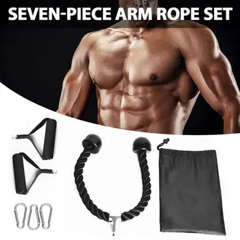 Rankos stiprumo virvė septynių dalių tinkamumo bicepsas traukti virvę žemyn slėgio mokymo tricepsas traukti virvės atsparumas grupė