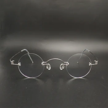 Rankų darbo akiniai užsakymą retro frameless maži, apvalūs vyrų ir moterų trumparegystė recepto skaitymo akiniai universalus akiniai