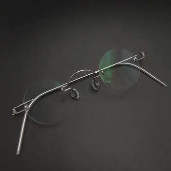 Rankų darbo akiniai užsakymą retro frameless maži, apvalūs vyrų ir moterų trumparegystė recepto skaitymo akiniai universalus akiniai
