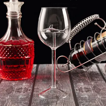 Raudonojo Vyno Taure su Ryklių Viduje Goblet Stiklo, be Švino, skaidraus Stiklo Namų Baras Šalies SLC88
