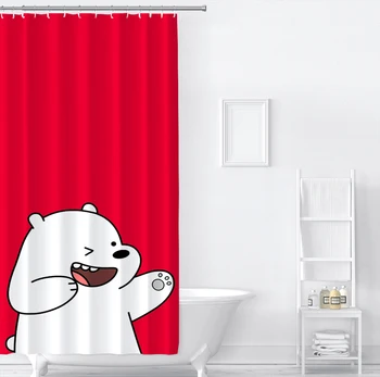 Reklama Gobelenas Polar Bear Mėnulis Pritaikymas Namų, Sodo Namų Apyvokos Prekės, Vonios Kambario Produktai, Dušo Užuolaidos Vandeniui