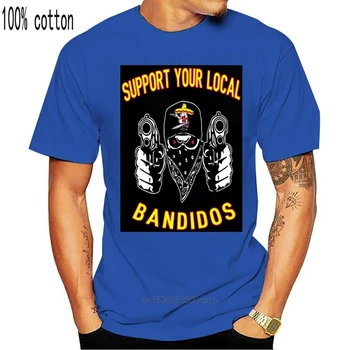 Remti Jūsų Vietos Bandidos Black Vyrų Marškinėliai Bandidos MC Tee Dydis S-3XL