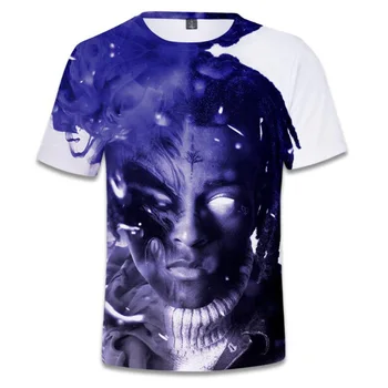Repo Dainininkas Xxxtentacion R. I. P 3D Atspausdintas Marškinėliai Vyrams/Moterims Vasaros Mados Atsitiktinis Hip-hop ' O-Kaklo trumpomis Rankovėmis Reperis T-Shirts