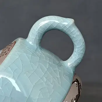 Retro Kinijos Kung Fu Keramikos Arbatinukas Ge krosnies meno crackle arbatos puodą Gėlių Puer Arbatos Puodą 230ml Porceliano Kungfu Teaware