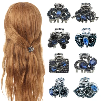 Retro Mini Smulkių Metalinių Plaukų Letena Įrašus Drugelis Kristalų Plaukų Patraukti Moterų Kalnų Krištolas Gėlių Plaukų Įrašą Plaukų Formavimo Priemonės