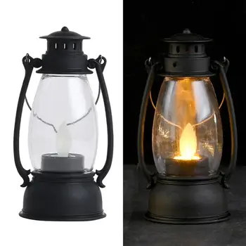 Retro naftos lempos elektros žvakė, lempa, LED ponis lempos kūrybinė dekoravimo, dovanų vėjo lempos prop nešiojamų žibalo lempos Mažai žibintų