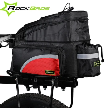 ROCKBROS Didesnės Talpos Su Lietaus Kalnų Dviratį Dviračiu Bicicleta Krepšys Galinis Maišeliai Galiniai Pack bagažo skyriaus Raukčio Paketas