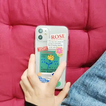 Rožių Gėlių Minkštas silikoninis telefono dėklas 