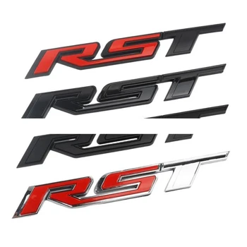 RST Raidžių Emblema už Chevrolet Silverado Automobilių Stilius Bagažinės Ženklelis Pikapas Kamieno Lipdukas 1500 2500 3500 4500 5500 2019-2021