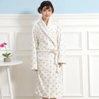 Rūbeliai Moterims Dot Prarasti Laisvalaikio Tirštėti Flanelė Moterų Sleepwear Minkštas Šiltas, Patogus, Paprastas Mados Korėjos Chalatas Puikus Chic