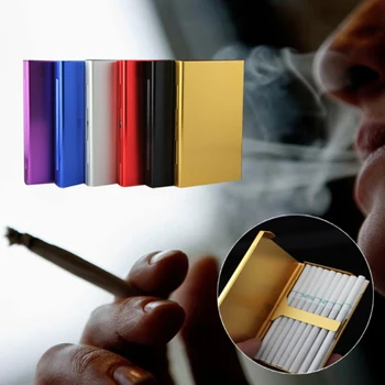 Rūkymas Cigarečių, Metalo Cigarečių Atveju Tabako Atveju Cigarų Savininko Kišenėje Lauke Nešiojamų Saugojimo Konteineris Dovanų Dėžutė Skirta Moterims Ir Vyrams