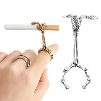 Rūkymo Reikmenys, Metalo Žiedas Turėtojas Praktinių Nešiojamų Cigaretės Laikiklis Apkaba Piršto