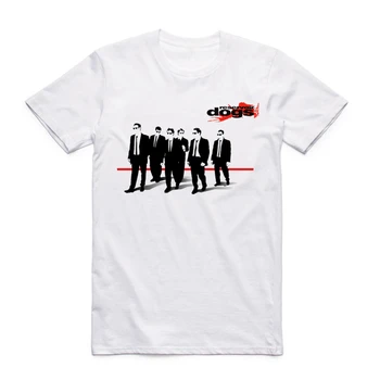 S-XXX Vyrai Moterys Reservoir Dogs Quentin Tarantino Spausdinti Baltos spalvos marškinėliai trumpomis rankovėmis O-Kaklo Homme Harajuku Atsitiktinis Cool Marškinėlius