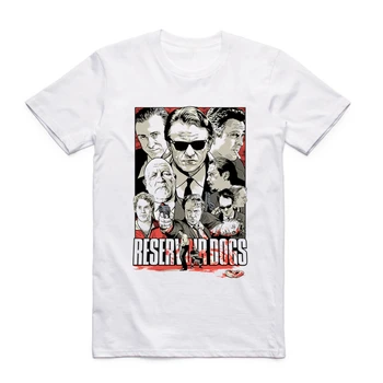 S-XXX Vyrai Moterys Reservoir Dogs Quentin Tarantino Spausdinti Baltos spalvos marškinėliai trumpomis rankovėmis O-Kaklo Homme Harajuku Atsitiktinis Cool Marškinėlius