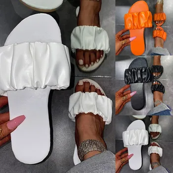 SAGACE moterims, batai Moterims, Vasaros Slip-On Butas Paplūdimio Šlepetės 2021 Naujas Kieto Raukšlės Atidaryti Tne Kvėpuojantis Sandalai Romos Batai