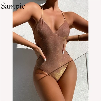 Sampic Seksualus Paplūdimio Vasaros Bikini Nustatyti maudymosi kostiumėlį Moteris 2021 M. maudymosi Kostiumėliai, Moterų Push up Plaukimo Biquini Maudymosi Kostiumas