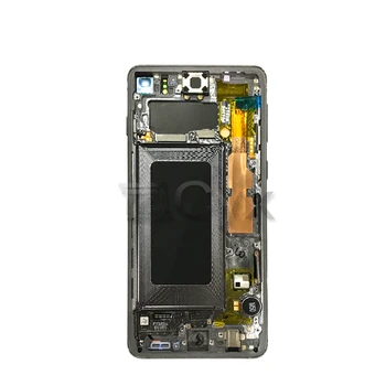 Samsung Galaxy S10 lcd G973 2019 S10+ G975 LCD Ekranas Jutiklinis Ekranas skaitmeninis keitiklis Surinkimo SAMSUNG S10 Plius G975 LCD Ekranas