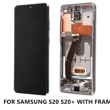 Samsung Galaxy S20 Lcd G980,G980F,G980F/DS su Rėmo Ekranas Jutiklinis Ekranas skaitmeninis keitiklis Samsung s20 plius LCD G985 G985F