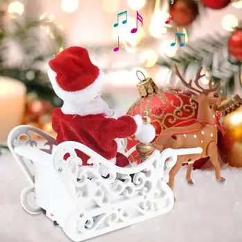 Santa Claus Lėlės Briedžių Rogės Žaislas Universalus Elektrinis Automobilis Su Muzika Vaikams, Vaikams Kalėdų Elektros Žaislas, Lėlė Namuose Kalėdų Dovanos
