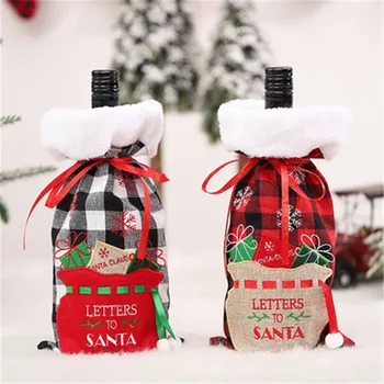 Santa Claus Vyno Butelio Dangtelį, Kalėdų Papuošalų, Namų 2021 Kalėdų Kojinę Dovanų Navidad Naujųjų Metų Dekoro 2022