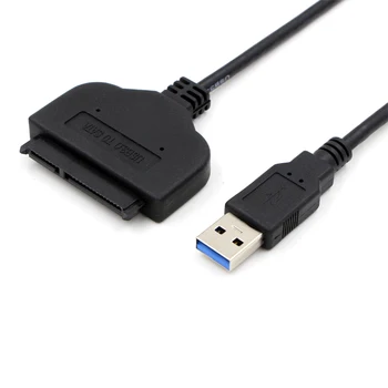 SATA 3 Kabelis Sata Į USB Adapteris 6 Gb 2,5 Colių Išoriniai SSD HDD Kietąjį Diską 22 Pin Sata III Kabelis USB 3.0 Port Jungtis